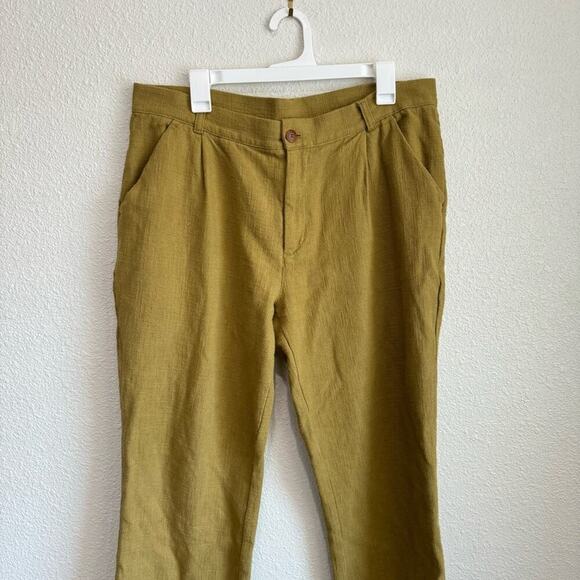 Far Afield Men's Size 3/34 Green Trouser 100% Cotton Italian Fabric Textured - Picture 2 of 10